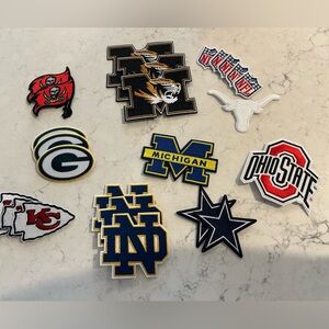 25 football hat patches